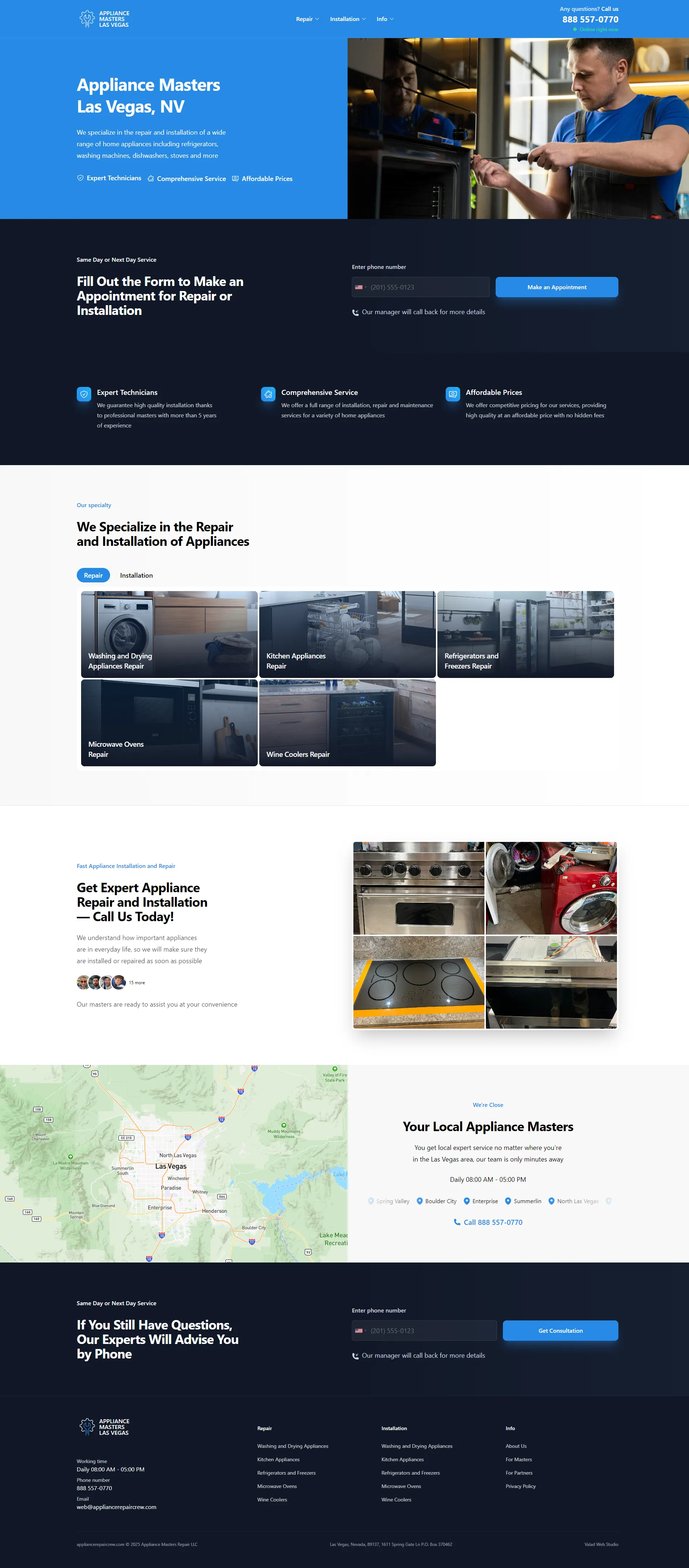 Сайт Appliance Masters LA